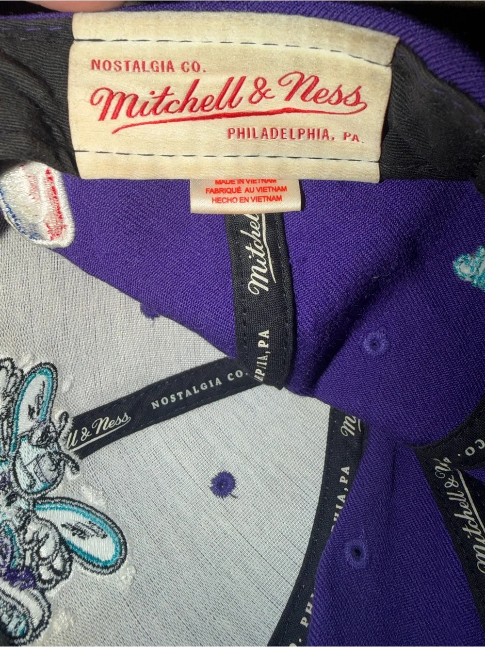 Mitchell & Ness Charlotte hornets hardwood classics adjustable strap snapback